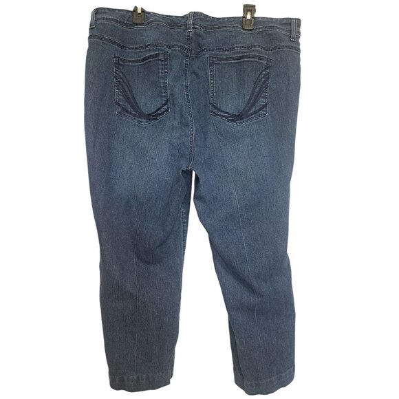 Style & Co Womens 22WP Blue Jeans Straight Leg Stretch Denim Pants Medium Wash - Picture 5 of 9